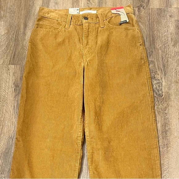 Levis 94 Baggy Dijon Corduroy Mid Rise‎ Straight Leg Dad Jeans - Picture 5 of 12